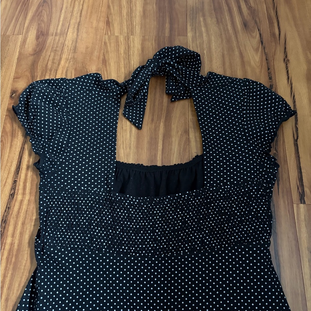 L.E.I. Taylor Swift Collection Black and White Polka Dot Sundress - Picture 5 of 6